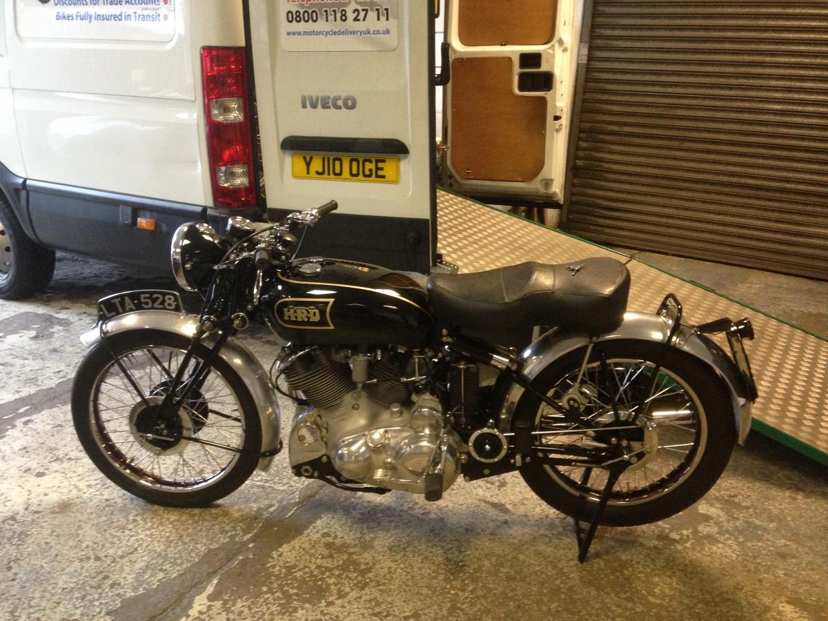 Classic motorcycle we Collected and delivered