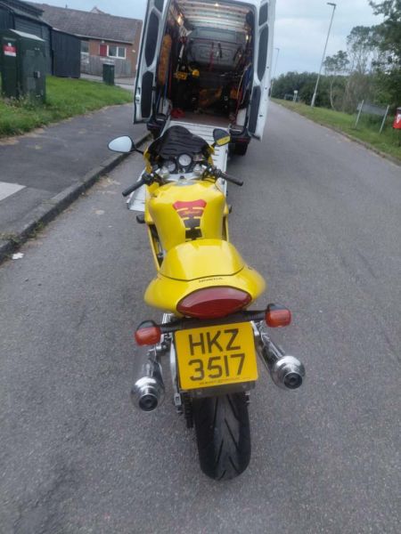 Used Honda motorbike ready for collection and motorcycle transport