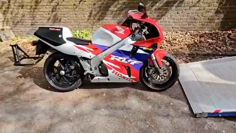 Motorcycles and parts prepared for delivery from Wales to Nottinghamshire