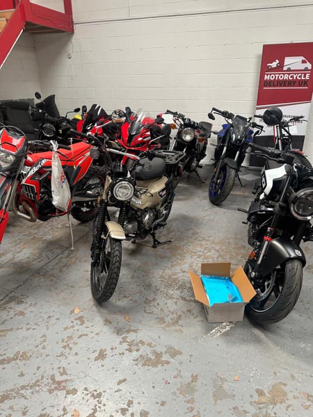 How to store a motorcycle safely in secure indoor storage - we store multiple bikes