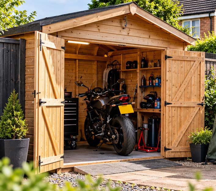 where to store a motorcycle without a garage
