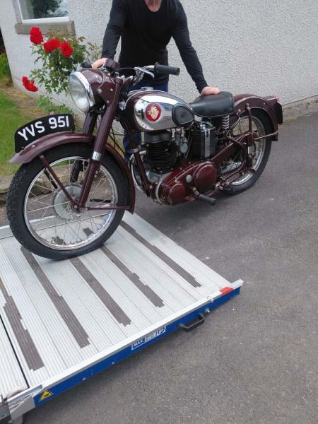 motorcycle collection and delivery a classic bike